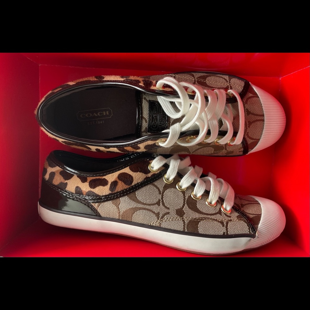 Coach Zorra Signature Sneaker w/cheetah print